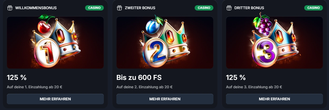 Beef Casino Willkommensbonus mit mehreren gestaffelten Bonusangeboten