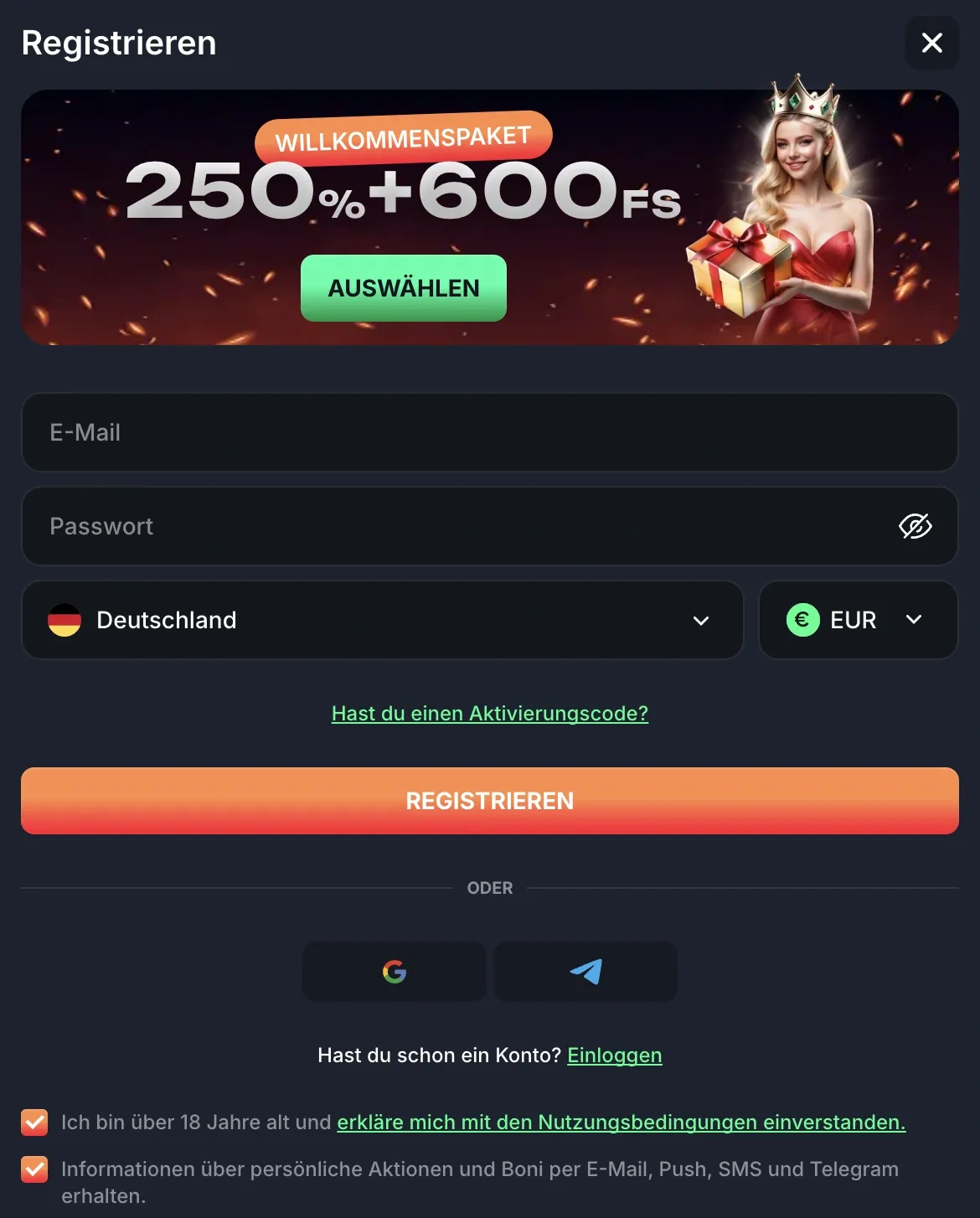 Registrierung